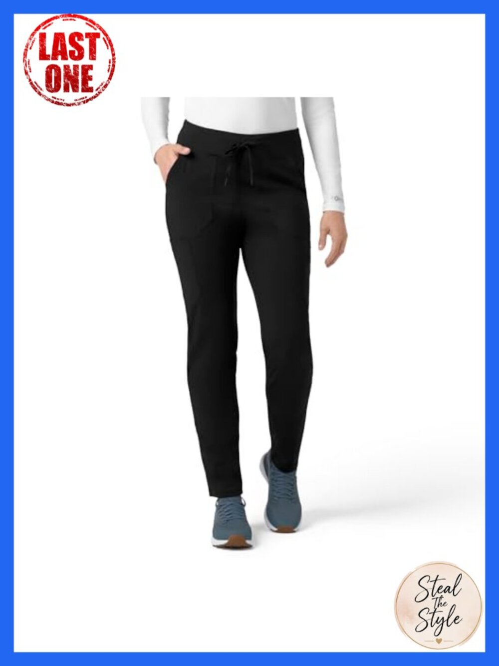 Knit Scrub Pant Women's Modern Jogger Medical Work Uniform Pants